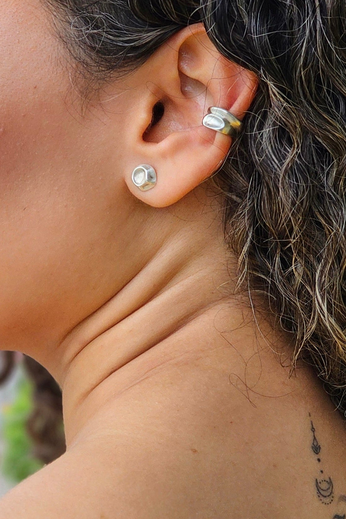 Folded Silver Ear Cuff