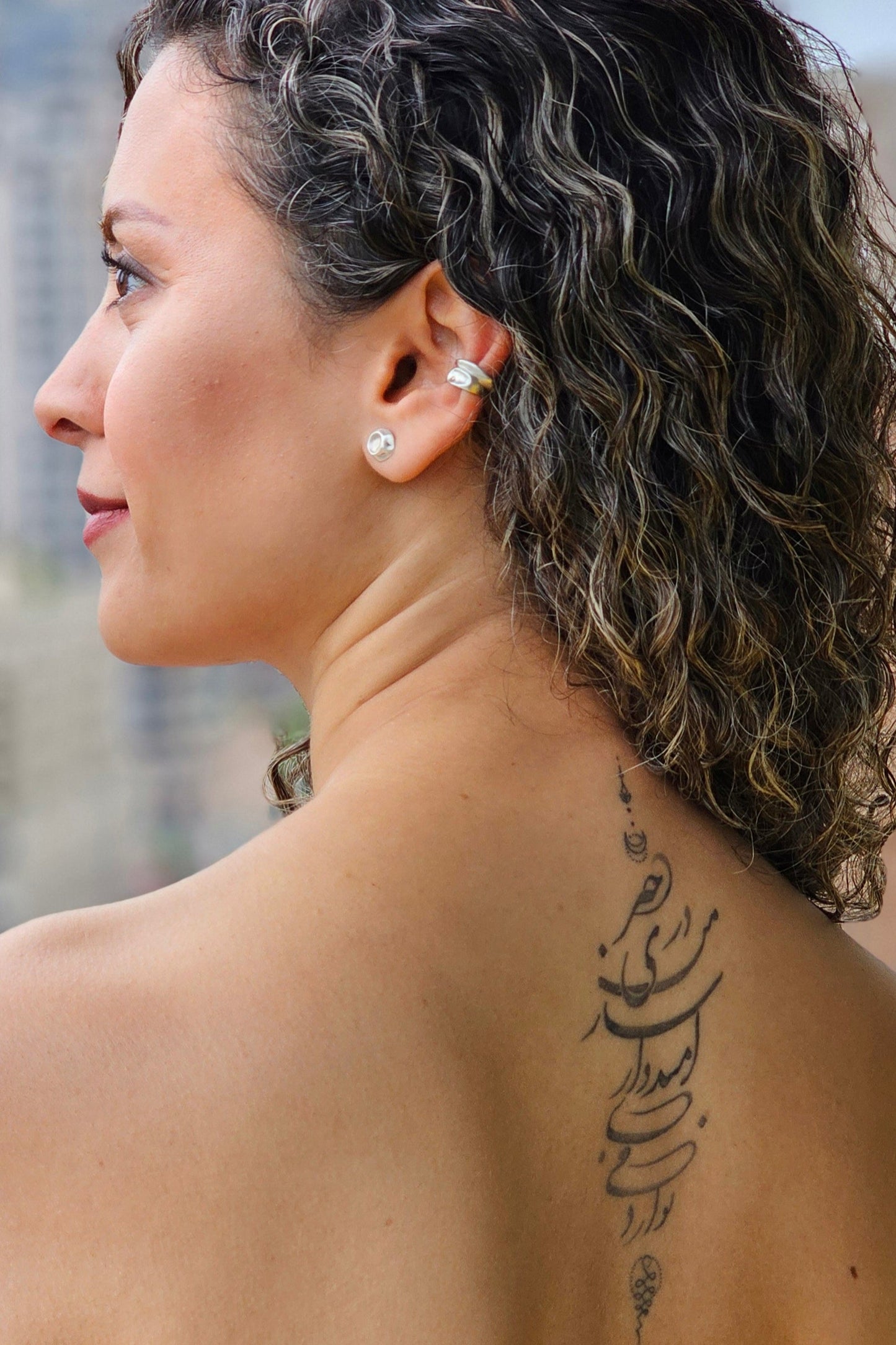Folded Silver Ear Cuff