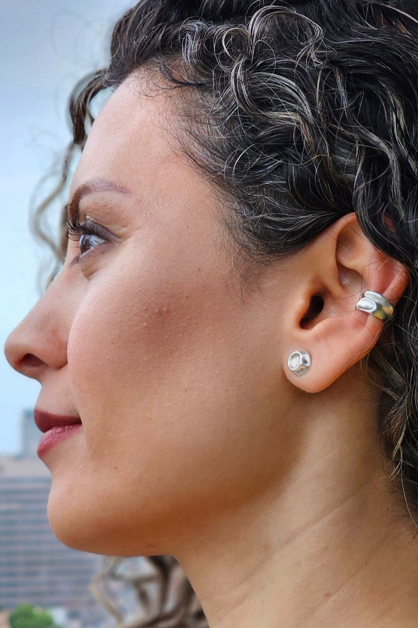 Folded Silver Ear Cuff