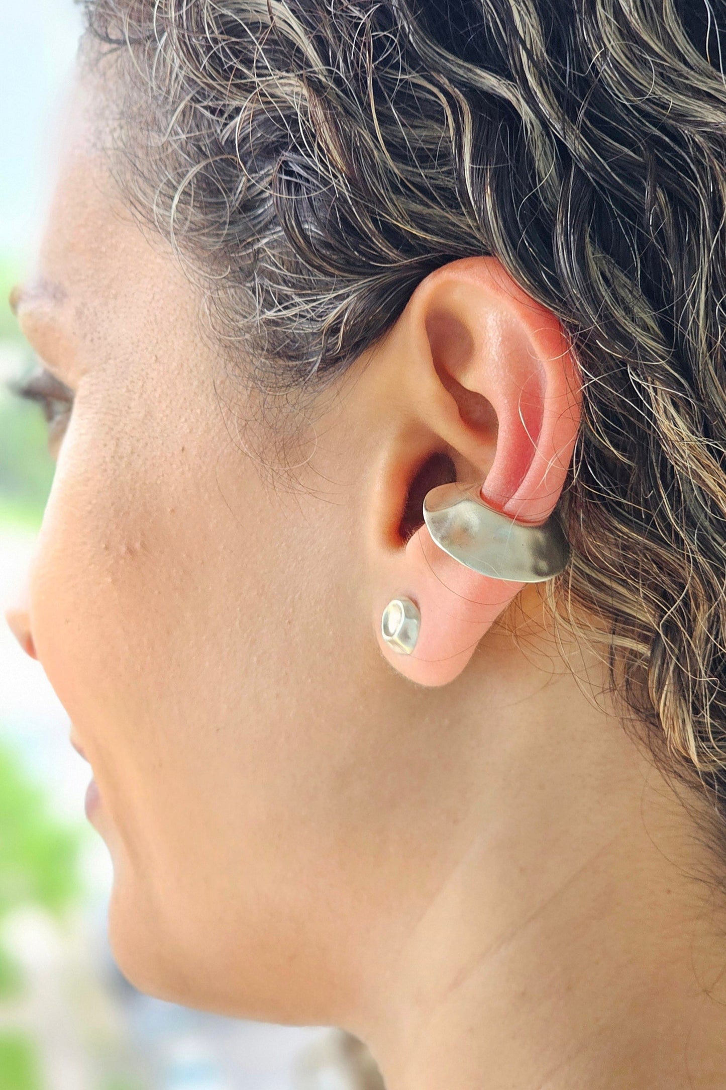Bold Silver Ear Cuff