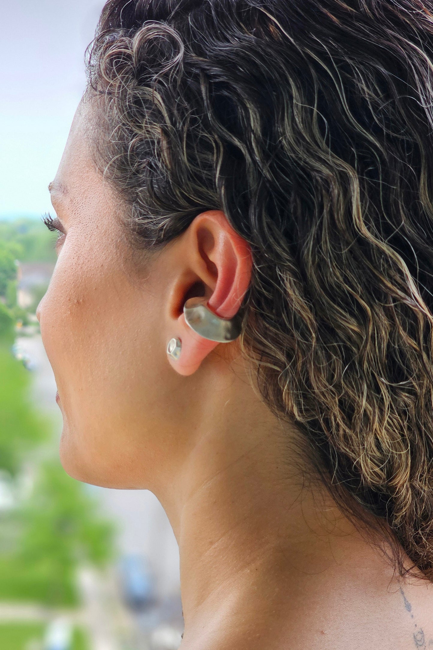 Bold Silver Ear Cuff