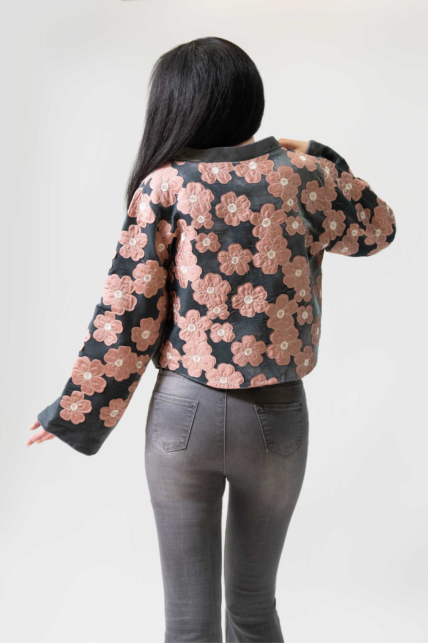Blossom Mist Velvet Jacket