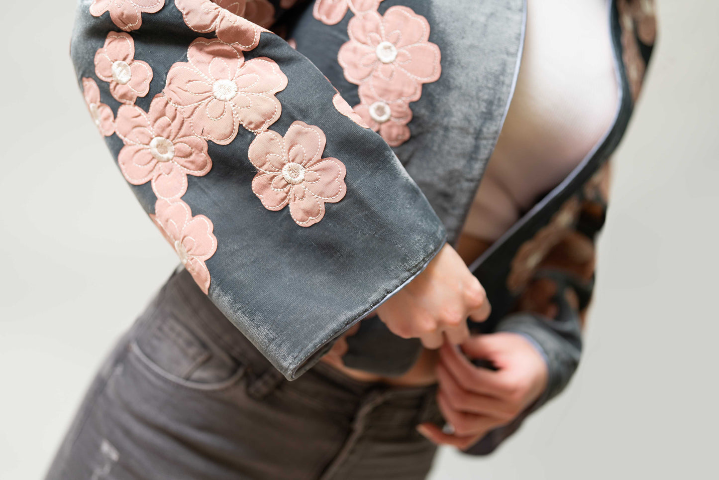 Blossom Mist Velvet Jacket