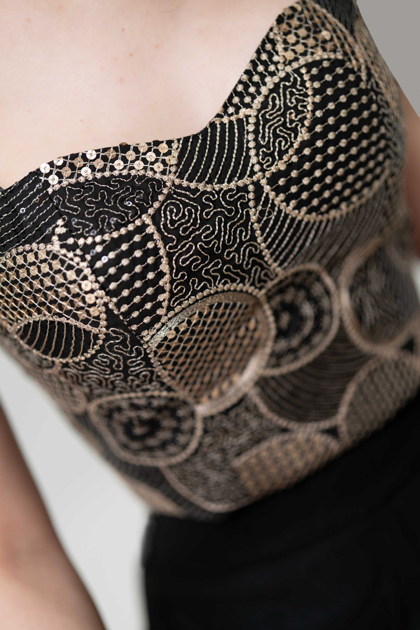 Noir Shine Corset Top