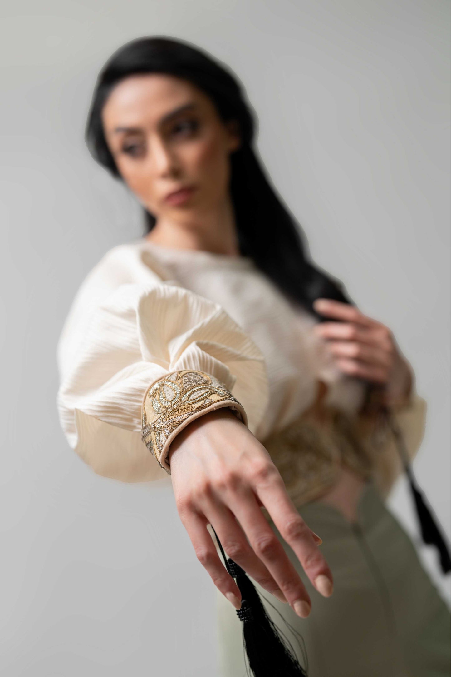 Golden Bloom Embroidered Blouse