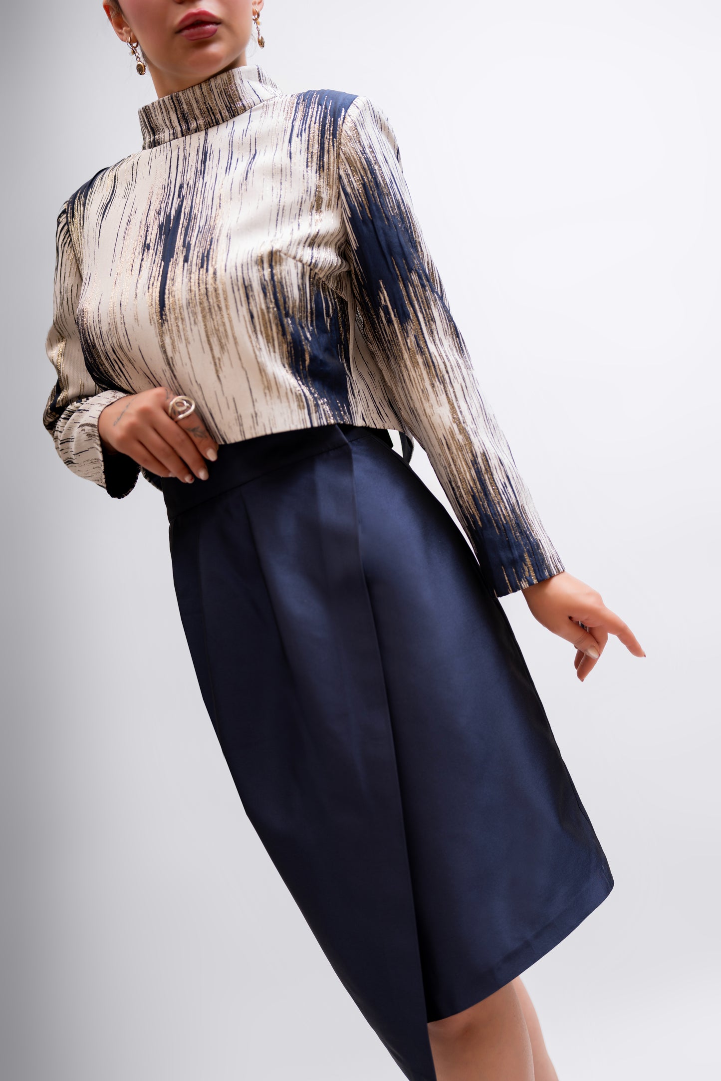 Midnight Breeze Two-Piece Set – Top and Skirt
