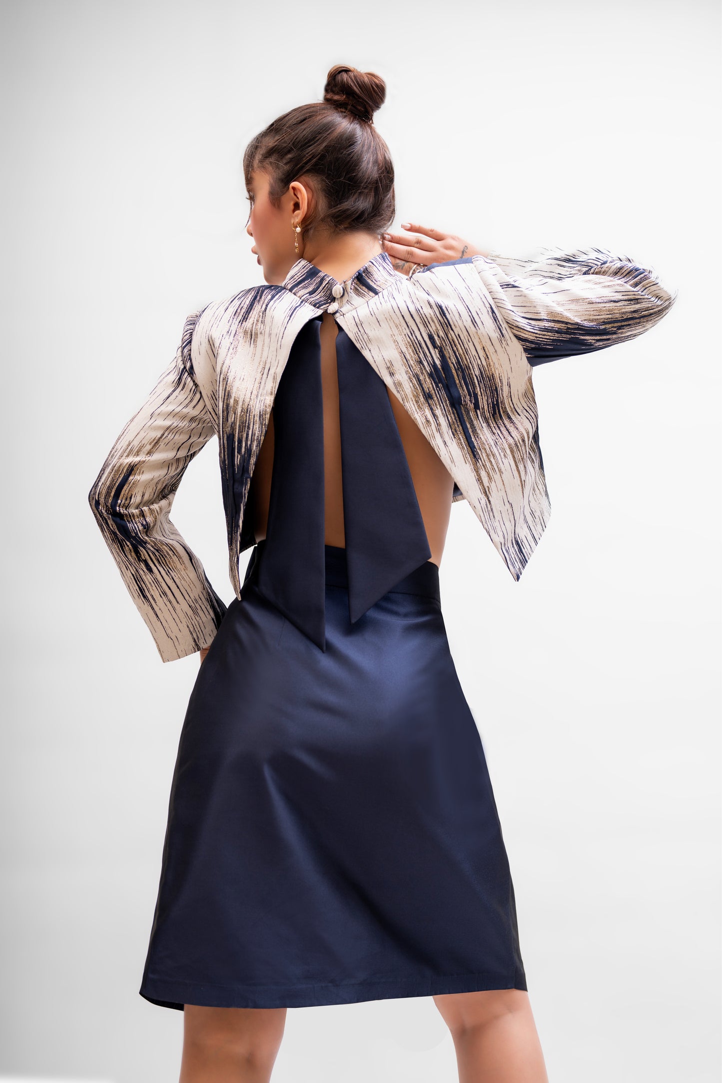 Midnight Breeze Two-Piece Set – Top and Skirt