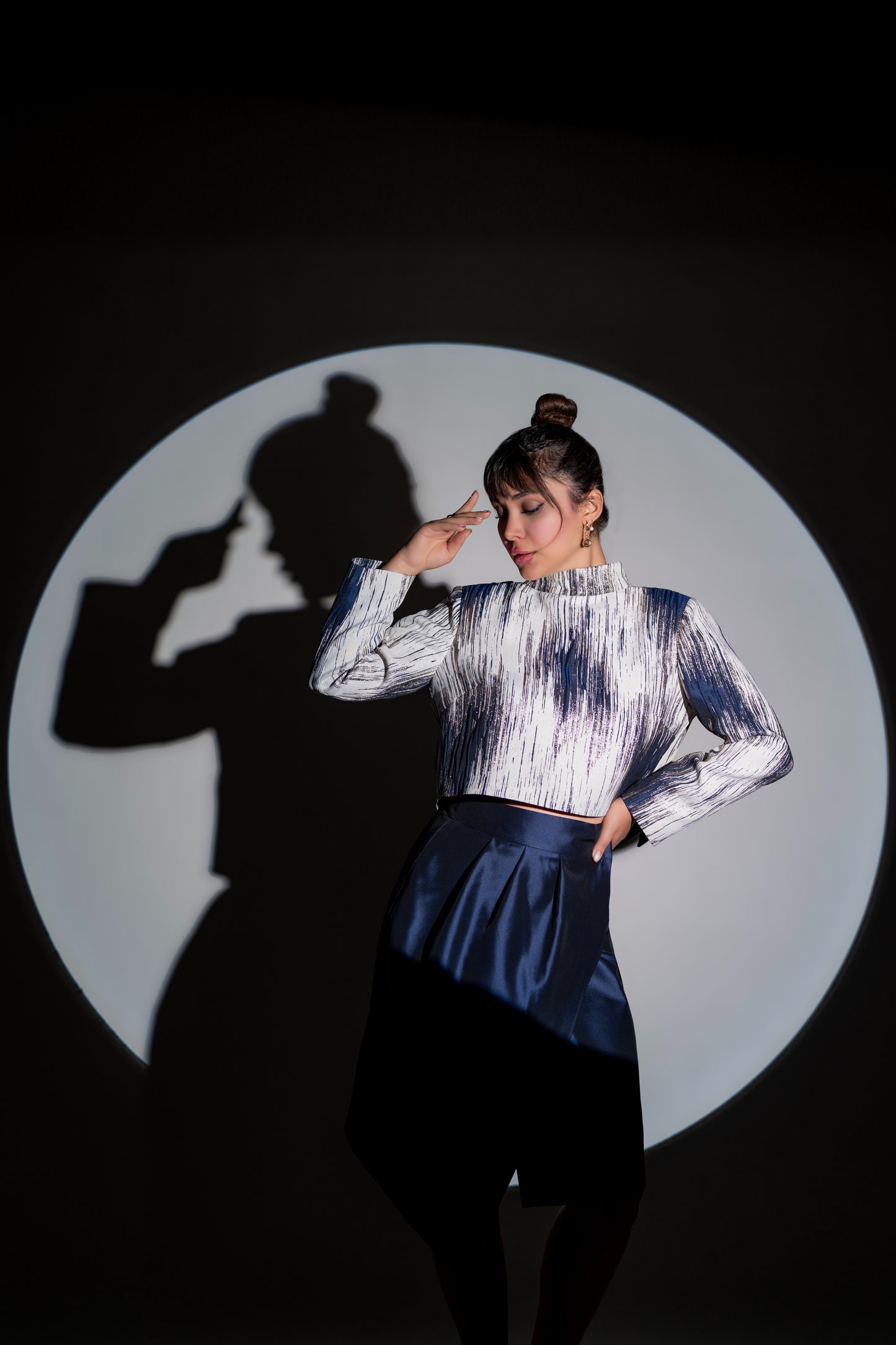 Midnight Breeze Two-Piece Set – Top and Skirt