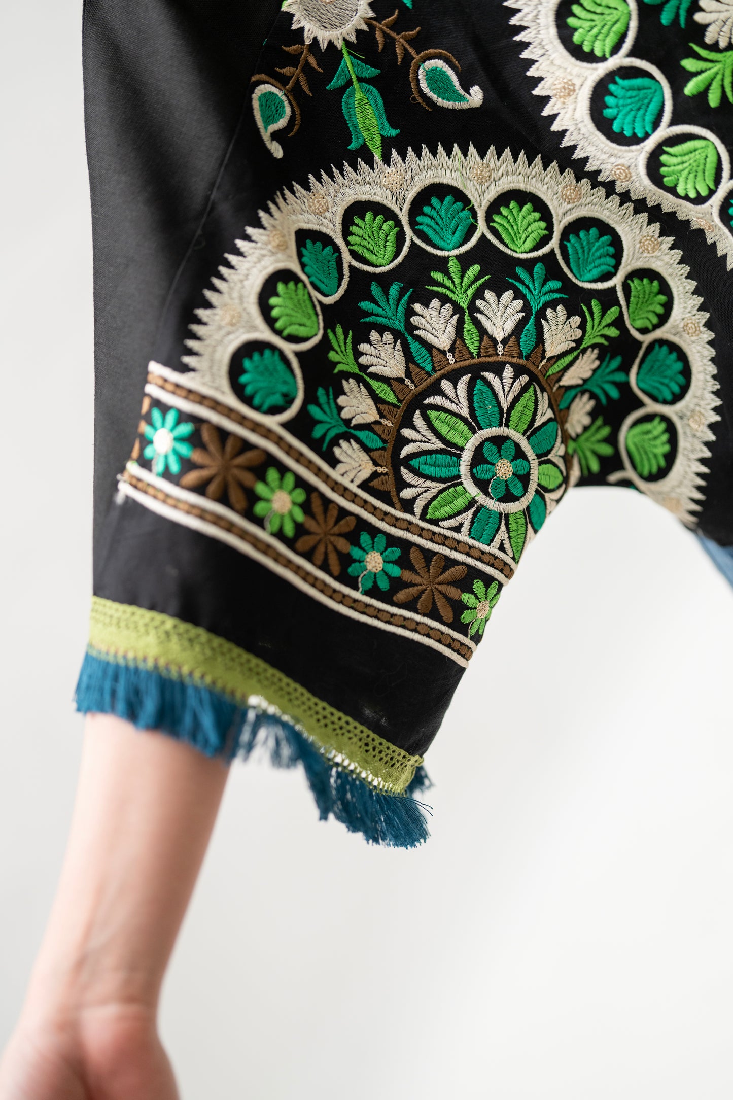 Black Embroidered Boho Jacket
