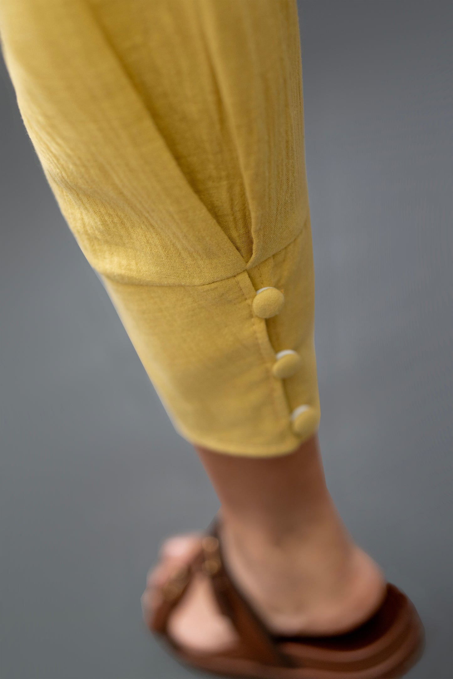 Handmade Yellow Textured Two-Piece Set –