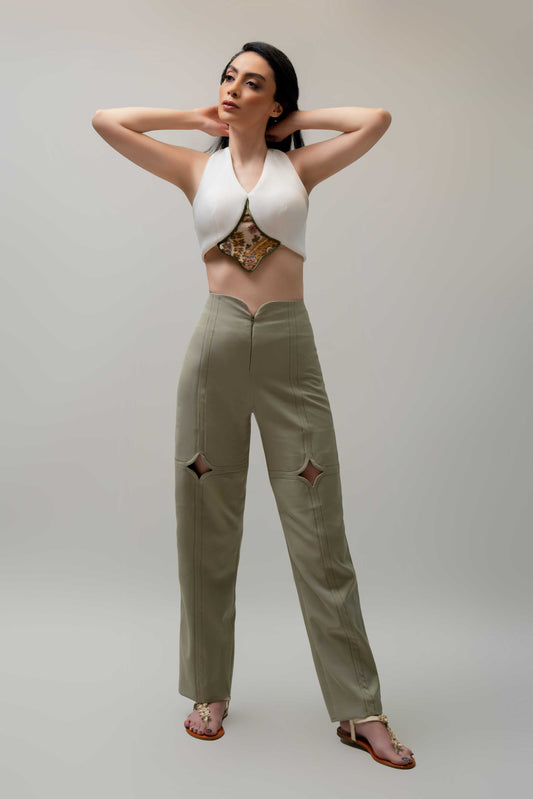 Sage Cutout Pants