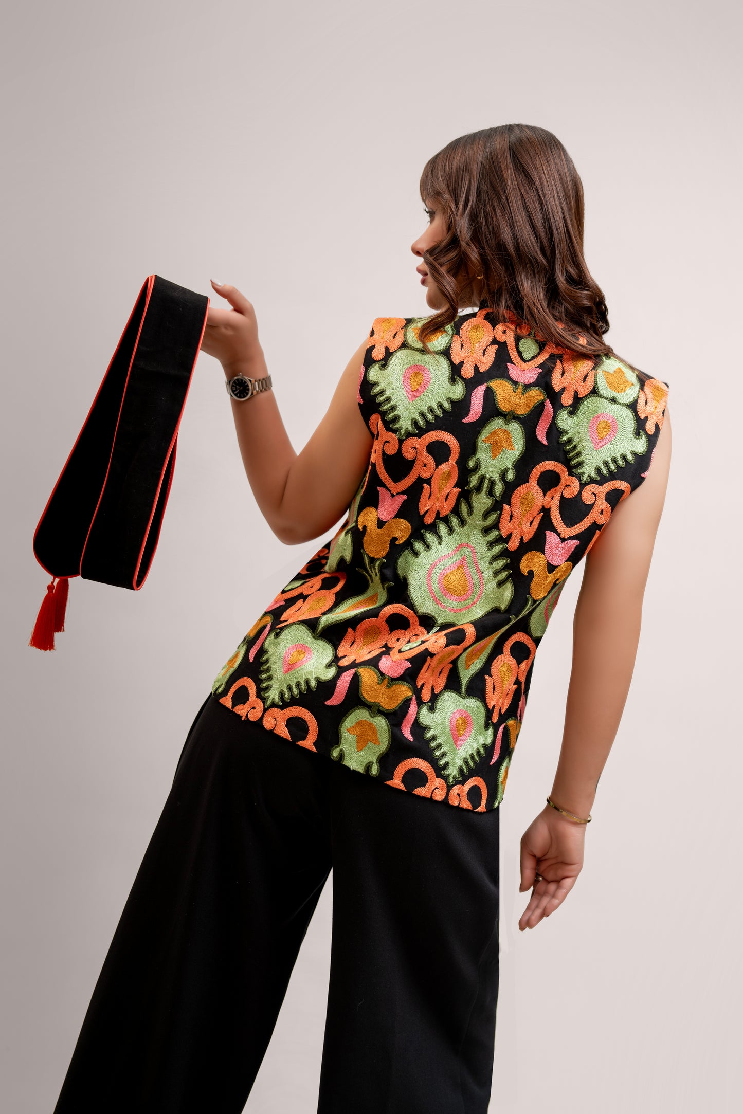 Handmade Sleeveless Belted Vest