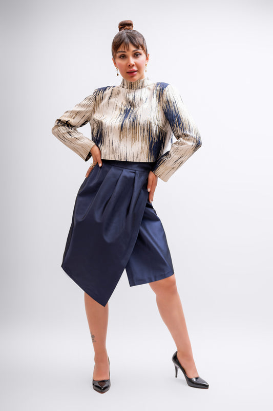 Midnight Breeze Two-Piece Set – Top and Skirt