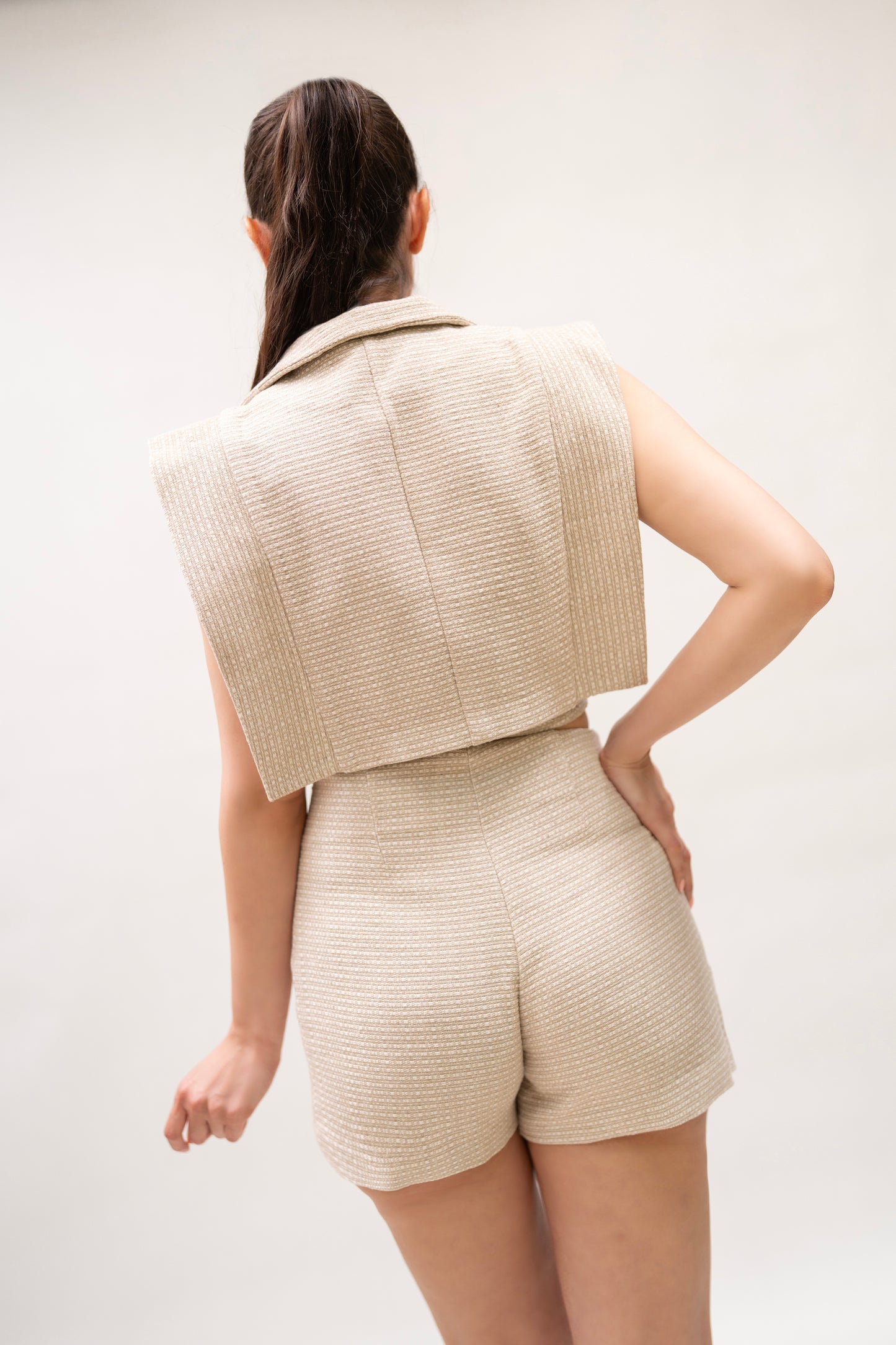 Beige Structured Summer Set